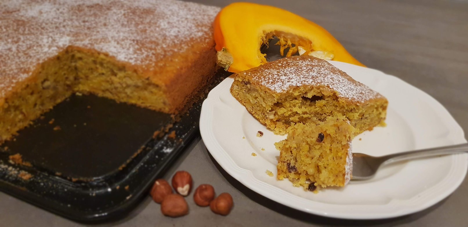 Kürbis Nuss Kuchen, super saftig