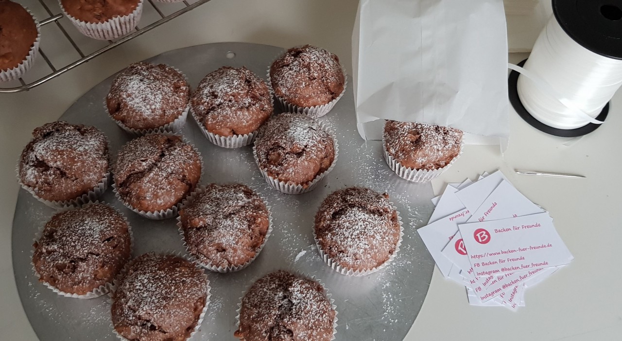 Apfelmuffins mit Schokolade