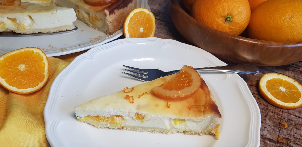 Käsekuchen mit Orangen