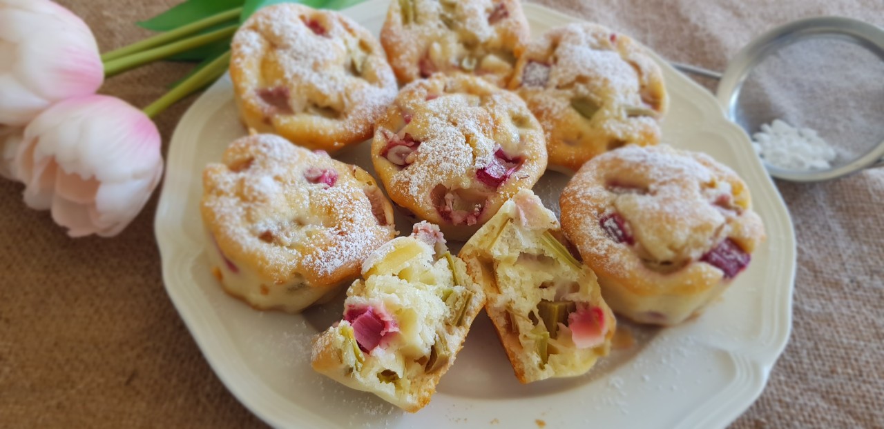 Rhabarber - Joghurtmuffins